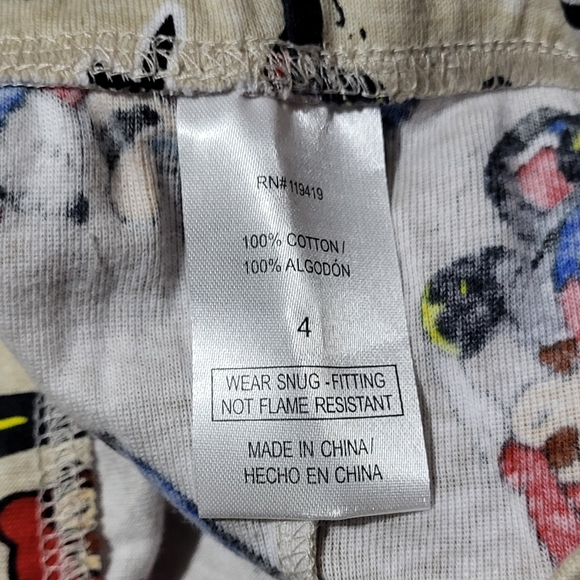 Nintendo NWT Mario Kart 4-Piece Pajama Tops & Pajama Shorts Set Size 4 - Picture 5 of 9